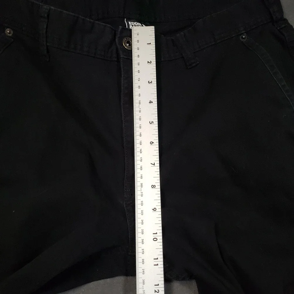 Eddie Bauer Canvas‎ Utility Pant Mens 36x29 Black Workwear Stretch Cotton